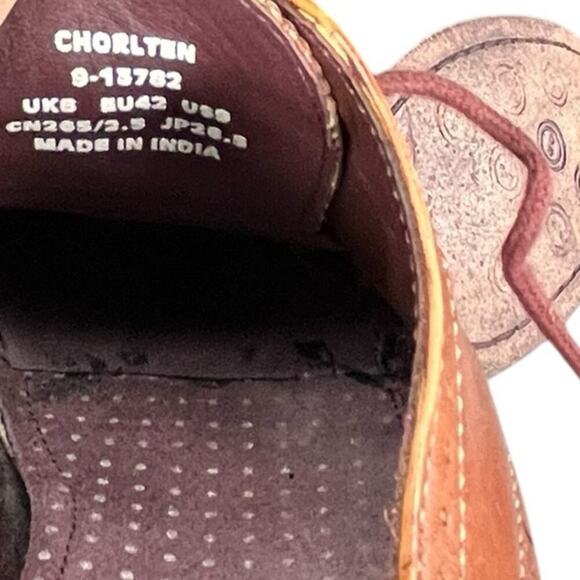 Ted Baker Men's Chorlten 3 Burnished Leather Brogues Dress Shoes Tan Size 9 - Picture 6 of 6